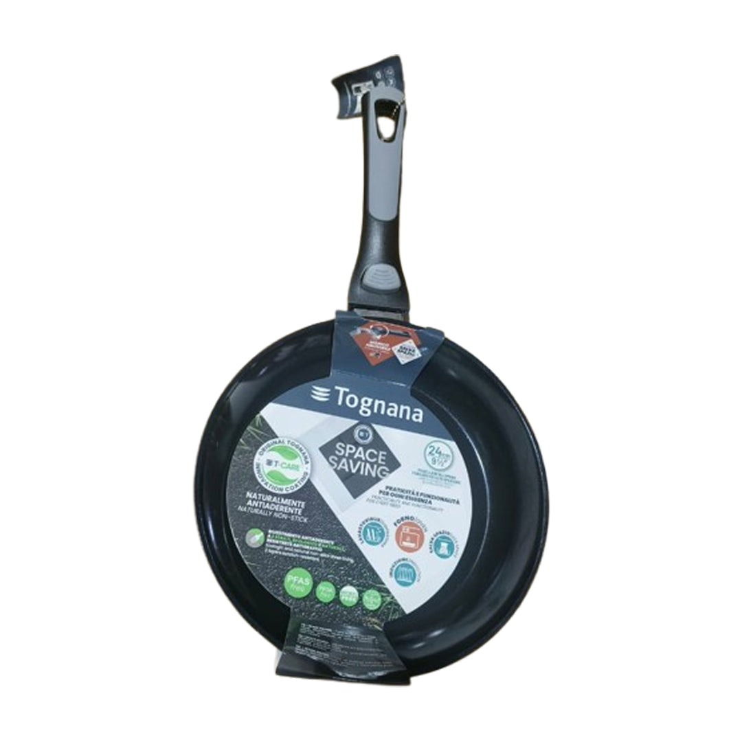 Tognana 24cm Non-Stick Frying Pan with Removable Handle – Space Saving Cookware for Easy Storage