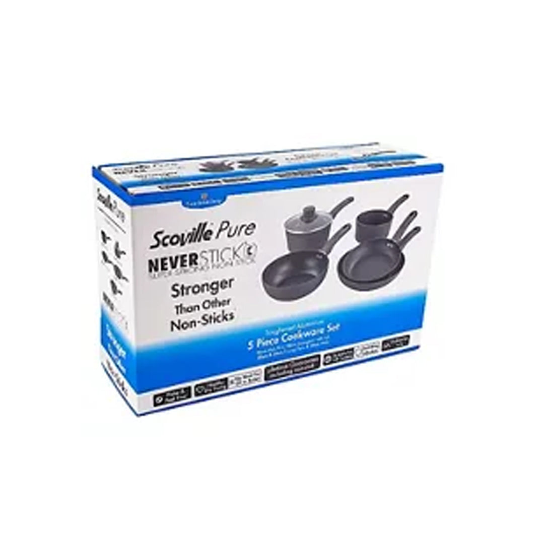 Scoville Pure Neverstick C 5-Piece Cookware Set – Toughened Non-Stick, Induction Ready