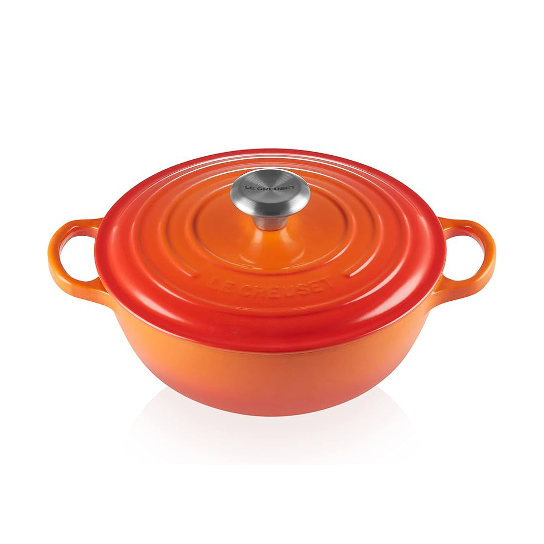 Le Creuset Signature Enameled Cast Iron Dutch Oven – Flame Orange, 5.5 Qt (24CM)
