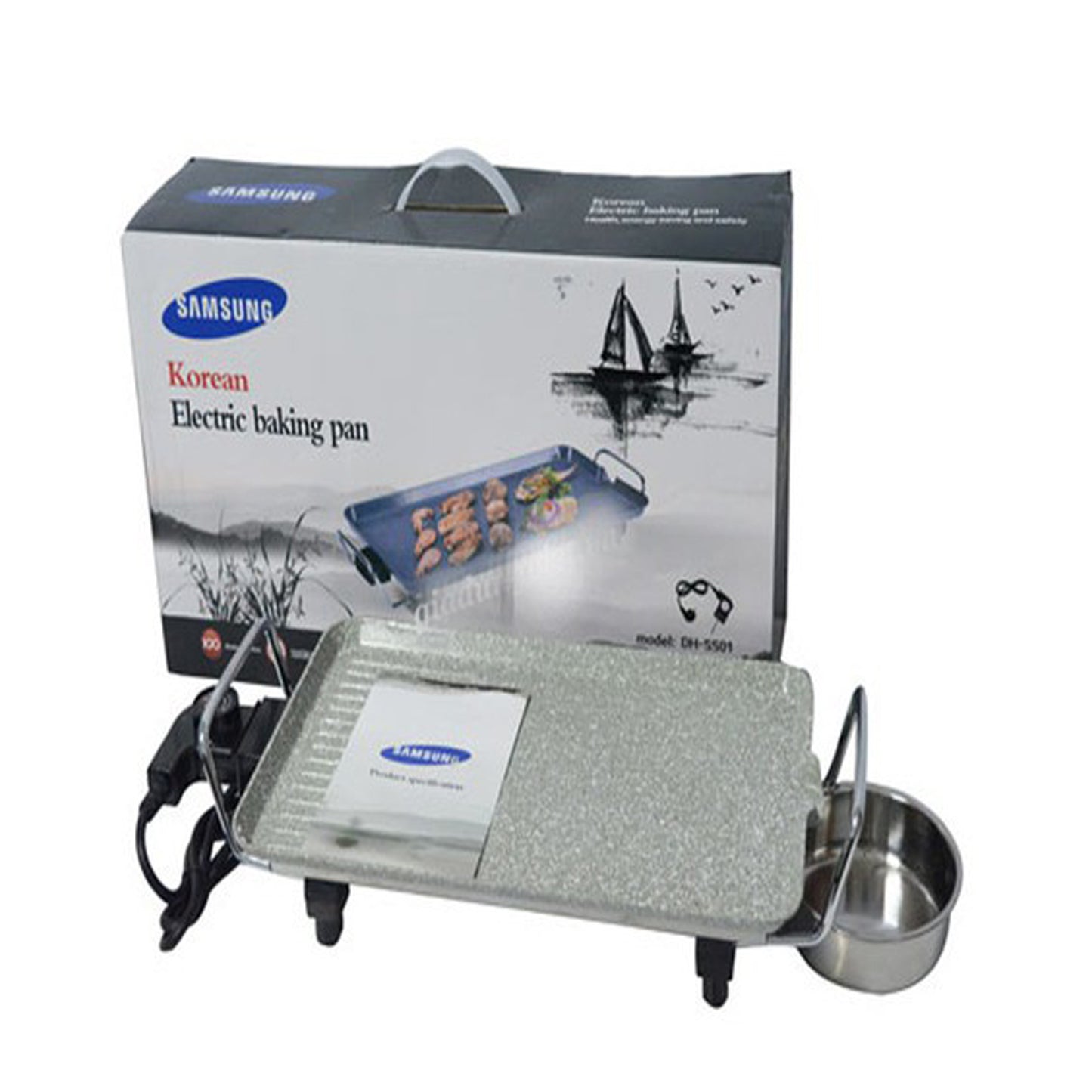 Korean Electric BBQ Grill & Baking Pan – Non-Stick, Smokeless Indoor & Outdoor Cooking
