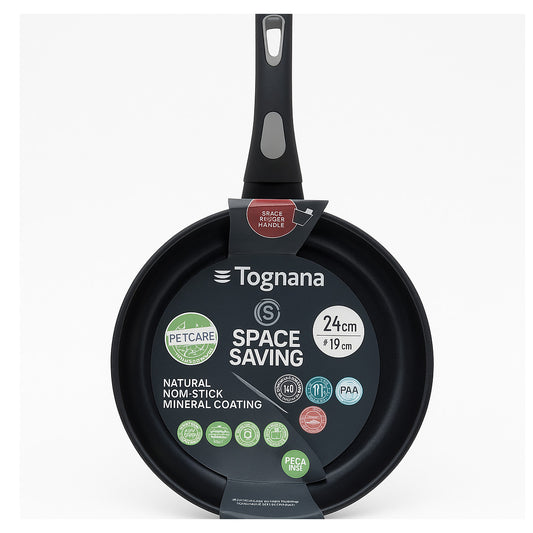 Tognana 24cm Non-Stick Frying Pan with Removable Handle – Space Saving Cookware for Easy Storage